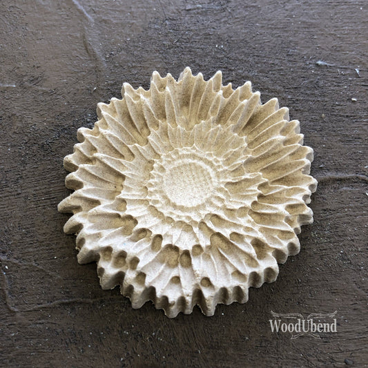 FLOWER Decorative Antique Moulding Applique WoodUbend  #0356