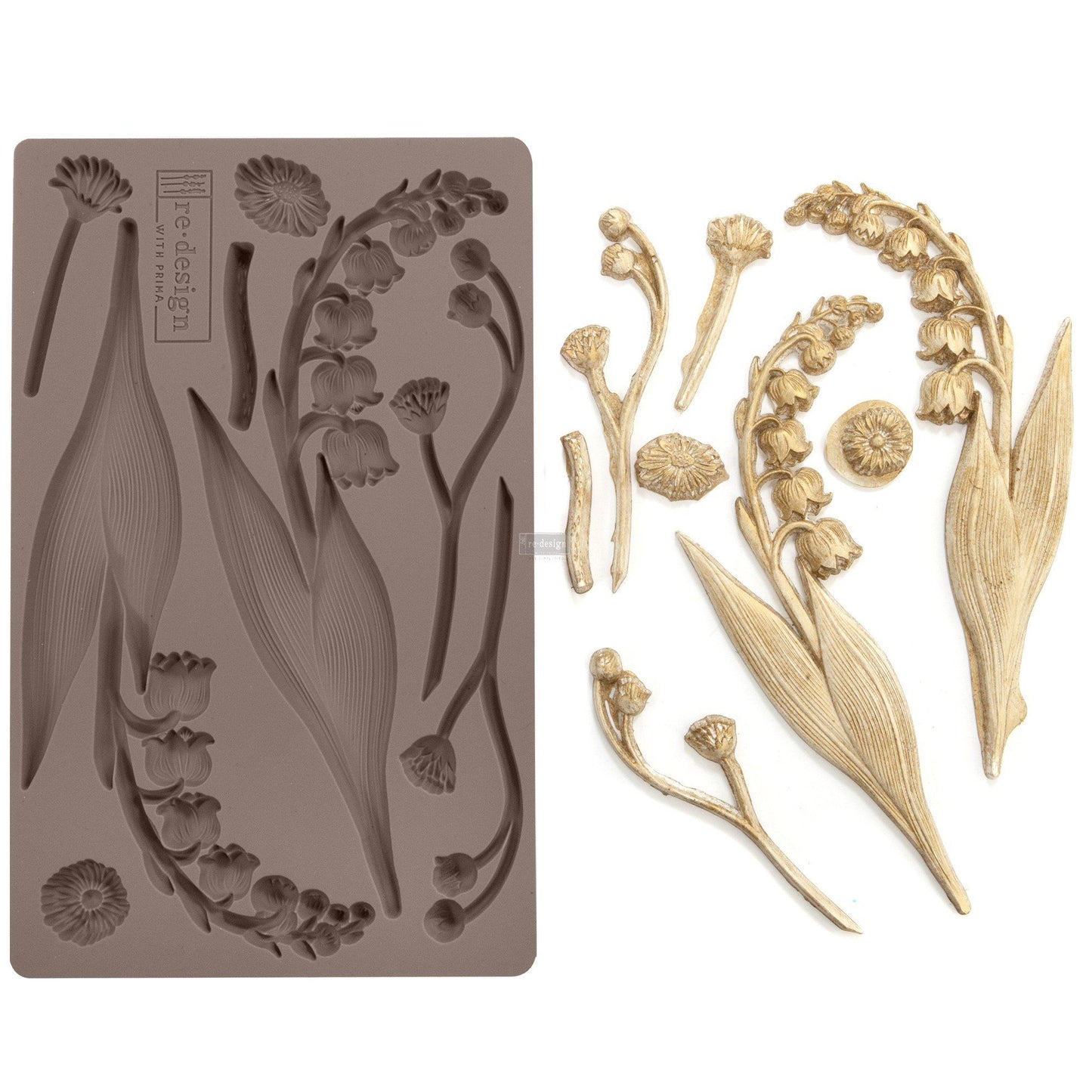 BELL ORCHIDS Decor Mould Re-Design with Prima 8" x 5"