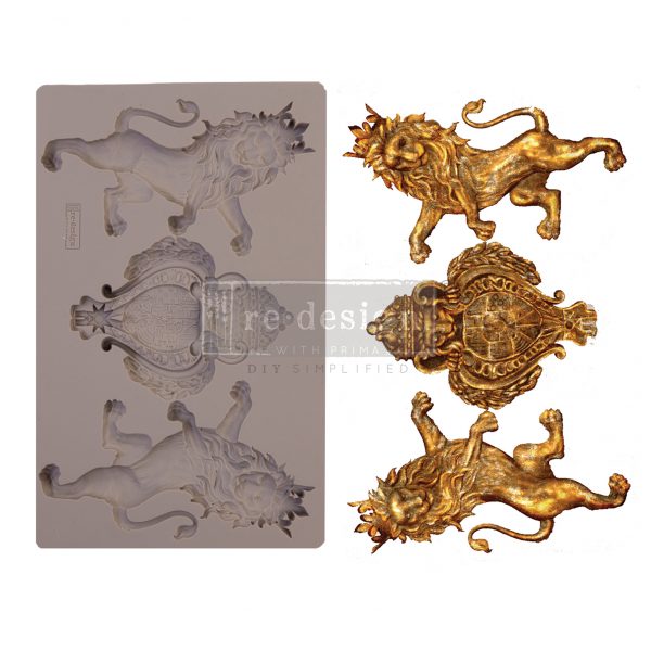 ROYAL EMBLEM  Decor Mould Re-Design with Prima 8" x 5"