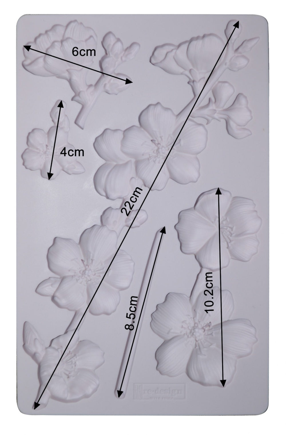 BOTANICAL BLOSSOMS Decor Mould Re-Design with Prima 8" x 5"