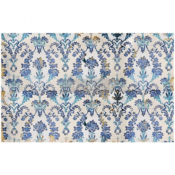 Decoupage Decor Tissue Paper - COBALT FLOURISH 