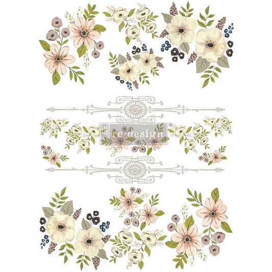 PAINTED FLORALS - 25" x 35" - Redesign Decor Transfer Decal