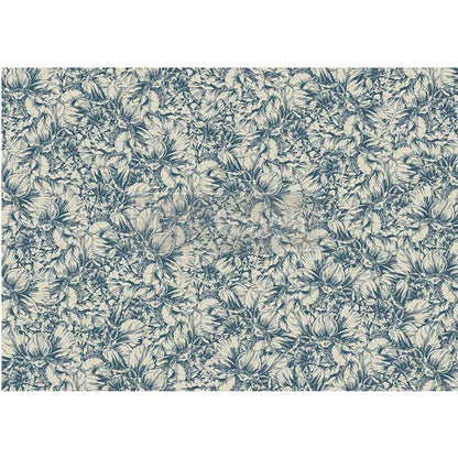 BLUE WALLPAPER - A1 Rice Paper for Decoupage - LARGE - 59.4cm x 84.1cm - Re-Design with Prima
