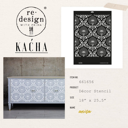 KACHA ANISA Decor Stencils 46 cm x 65 cm by ReDesign with Prima