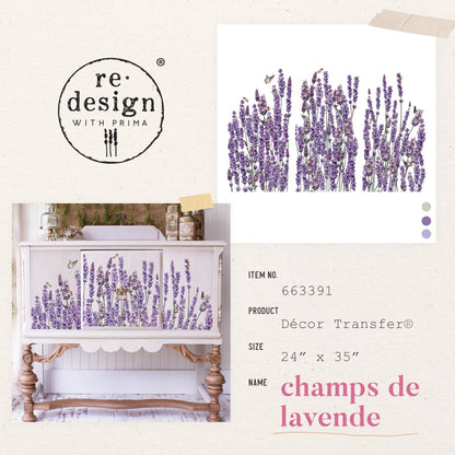 Champs De Lavende (Pre-Order) - 24" x 35" - Redesign Decor Transfer Decal
