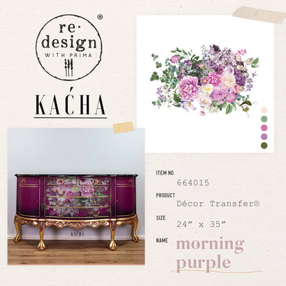 MORNING PURPLE (Pre-Order) - 24" x 35" - Redesign Decor Transfer Decal