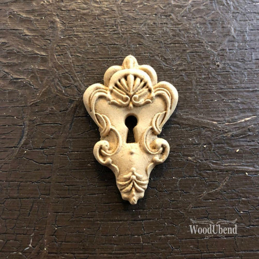 KEYHOLE 3 x 4.5 cms Decorative Antique Moulding Applique WoodUbend  #990