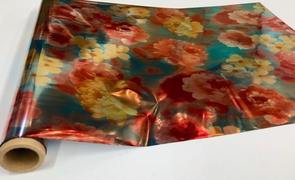 ABIGAIL FLOWERS - Rub On Metallic Foil by APS - Textile Friendly