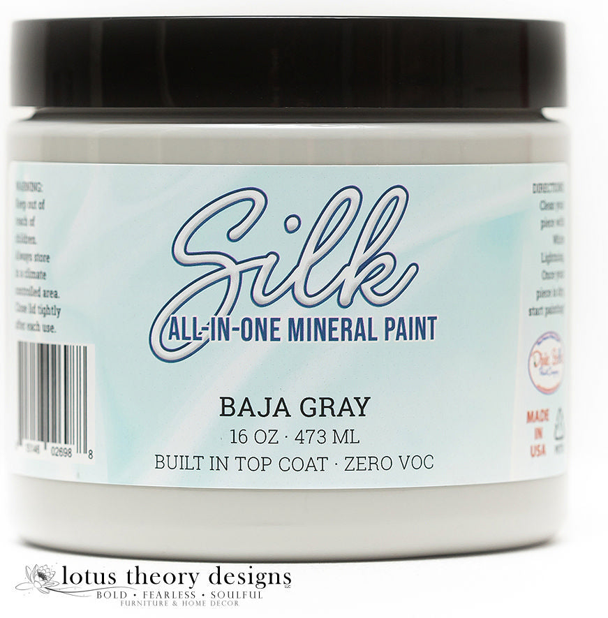 BAJA GRAY Silk All-In-One Mineral Paint,  473ml, Dixie Belle Paint