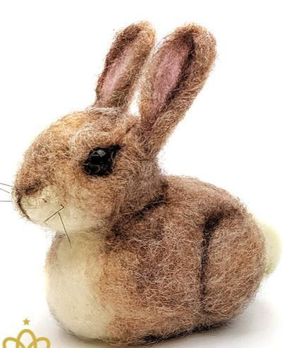 Baby Bunny Needle Felting Kit - Finished Size Approx 15cm