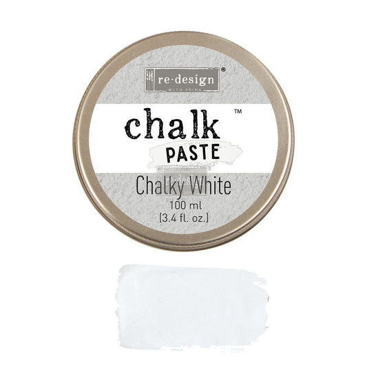 CHALKY WHITE Chalk Paste Re-Design with Prima, Mixed Media - Raised Stencil Medium, 100ml
