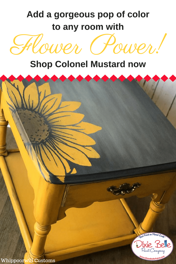 COLONEL MUSTARD - Dixie Belle - Yellow Chalk Mineral Paint - 236ml/8oz - 473ml/16oz