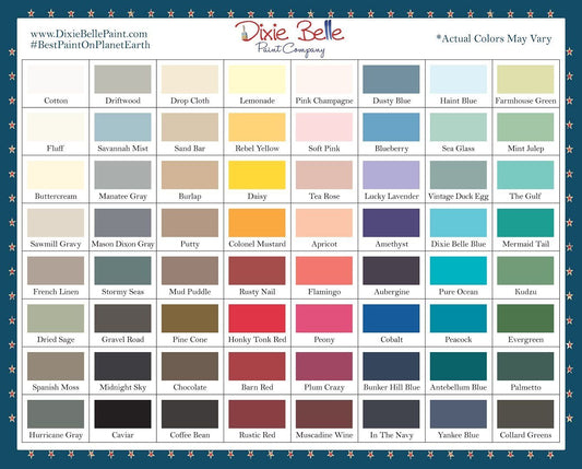 Dixie Belle Colour Chart