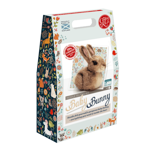 Baby Bunny Needle Felting Kit - Finished Size Approx 15cm
