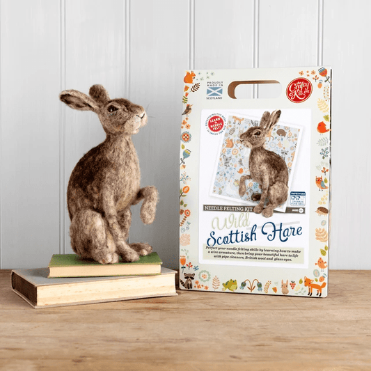 Wild Scottish Hare Needle Felting Kit - Finished Size Approx 28cm each