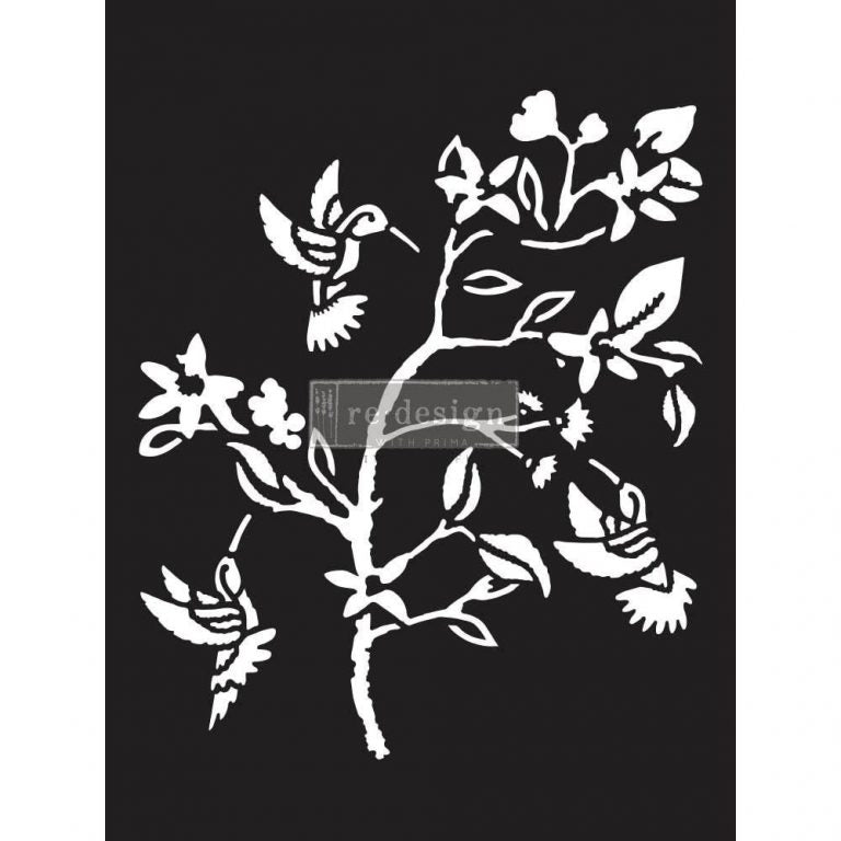 HUMMINGBIRD Decor Stencils 22.9cm x 30.5cm by ReDesign with Prima