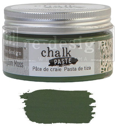 KINGDOM MOSS Chalk Paste Re-Design with Prima, Mixed Media - Raised Stencil Medium, 100ml