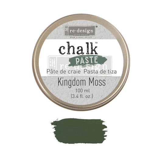 KINGDOM MOSS Chalk Paste Re-Design with Prima, Mixed Media - Raised Stencil Medium, 100ml