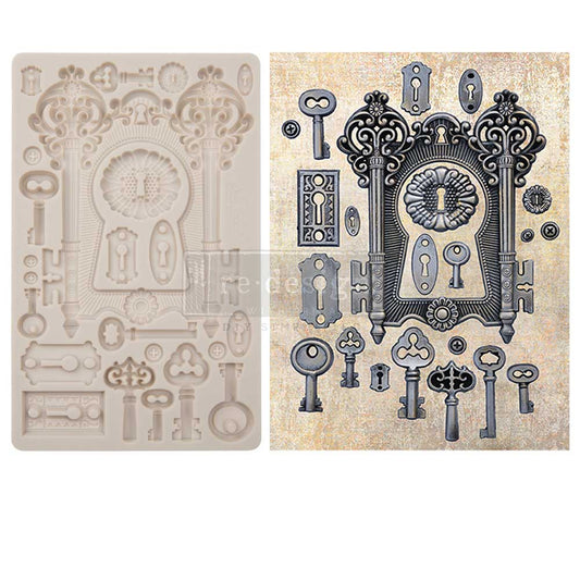 LOCKS AND KEYS Decor Mould - Re-Design with Prima 5" x 8"