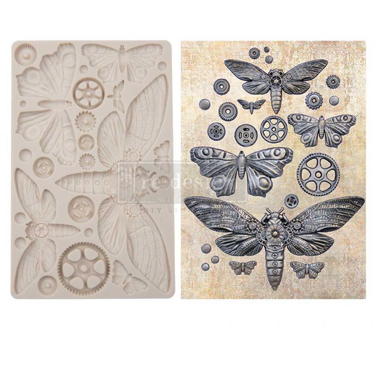 MECHA MOTH Decor Mould - Re-Design with Prima 5" x 8"