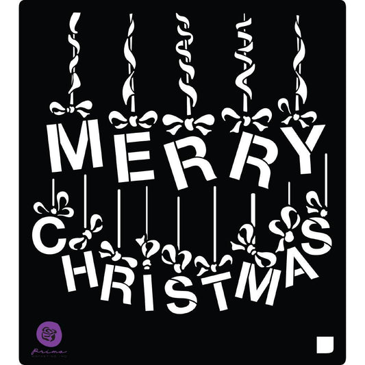 MERRY CHRISTMAS  6"x6" Stencil by Prima