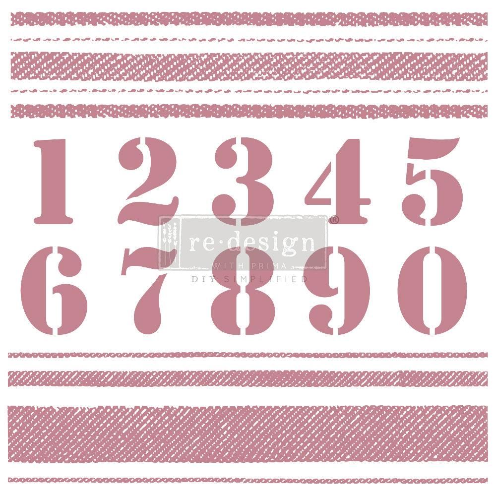 CLEAR CLING DECOR STAMP - Stripes - ReDesign with Prima - 12 piece