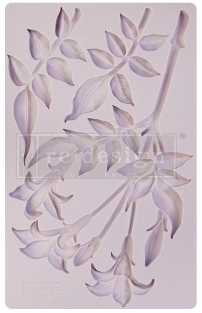 LILY FLOWERS Decor Mould Re-Design with Prima 8" x 5"