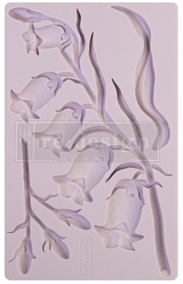 SWEET BELLFLOWER Decor Mould Re-Design with Prima 8" x 5"