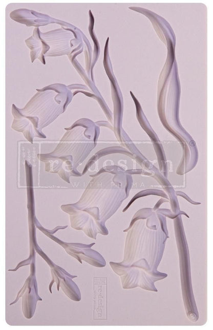 SWEET BELLFLOWER Decor Mould Re-Design with Prima 8" x 5"