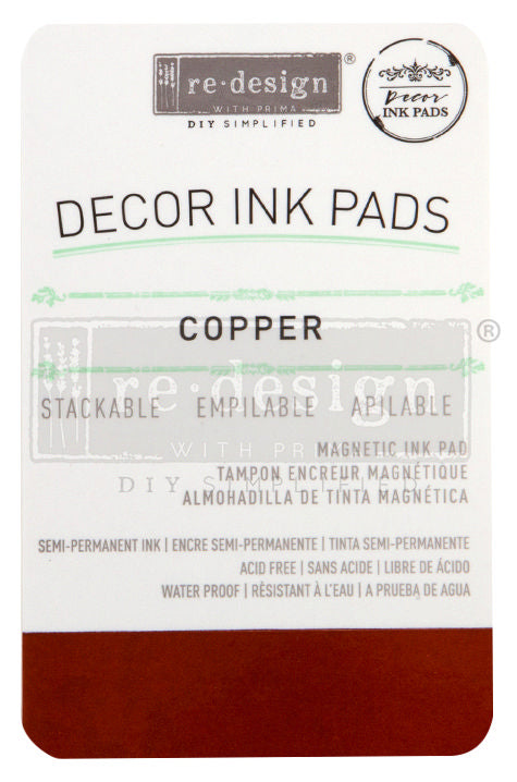 DECOR INK PADS & REFILLS - Copper- ReDesign with Prima