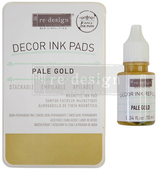 DECOR INK PADS & REFILLS - Pale Gold- ReDesign with Prima