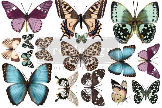 BUTTERFLY - 3 sheets - 15cm x 30cm each - Redesign Decor Transfer Decal