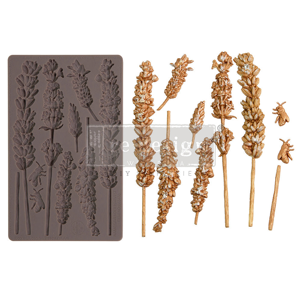 LAVENDER HARVEST Decor Mould Re-Design with Prima 8" x 5"