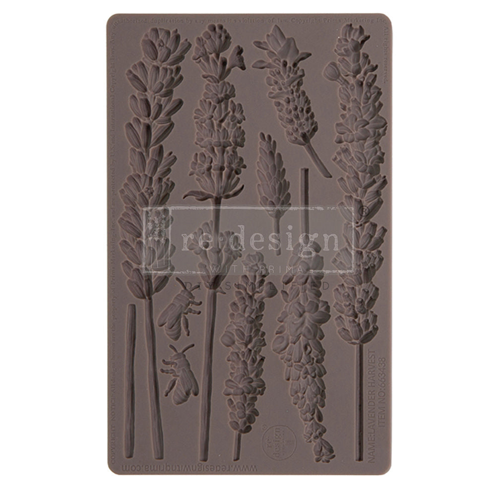 LAVENDER HARVEST Decor Mould Re-Design with Prima 8" x 5"