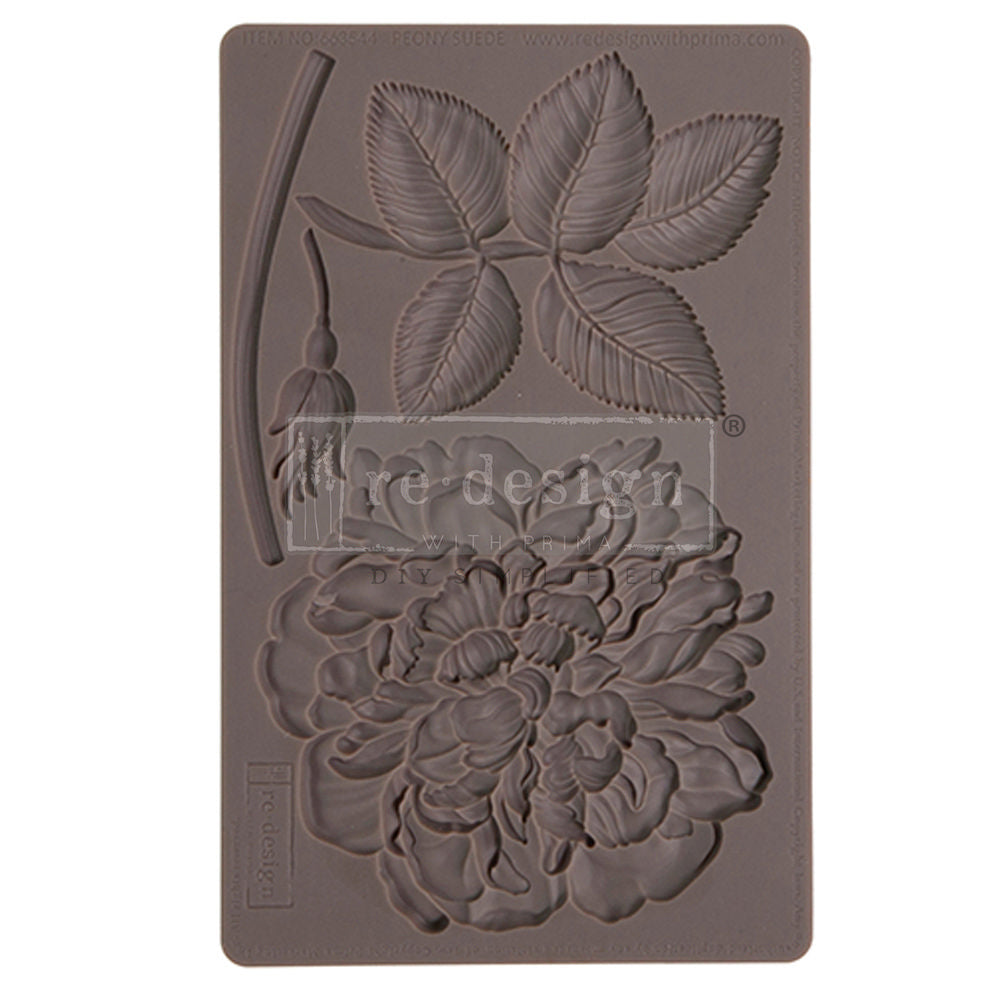 PEONY SUEDE Decor Mould Re-Design with Prima 8" x 5"