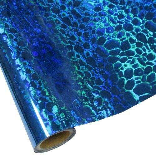 PEBBLES - Blue - Rub On Metallic Foil by APS - Textile Friendly