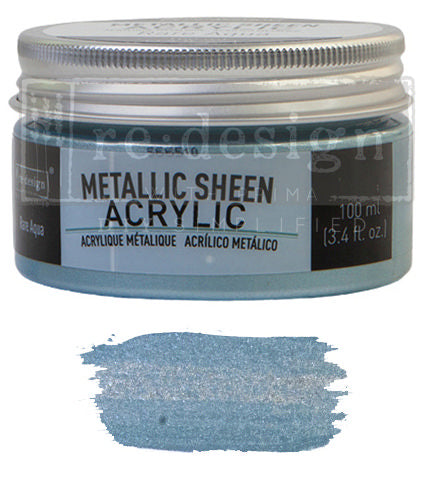 METALLIC SHEEN ACRYLIC - Rare Aqua - 100ml