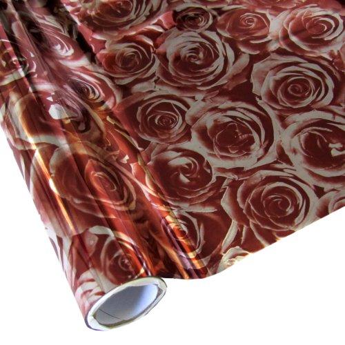 ROSES BURGUNDY - Rub On Metallic Foil by APS - Textile Friendly