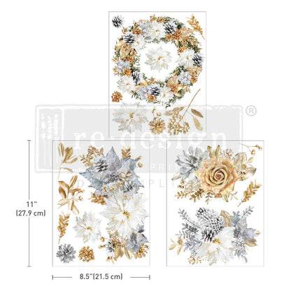 A Gilded Moment - 3 sheets - 21.5cm x 27.9cm each by Redesign Decor Transfer Decal - Furniture Transfer - Baillea's Interiors -