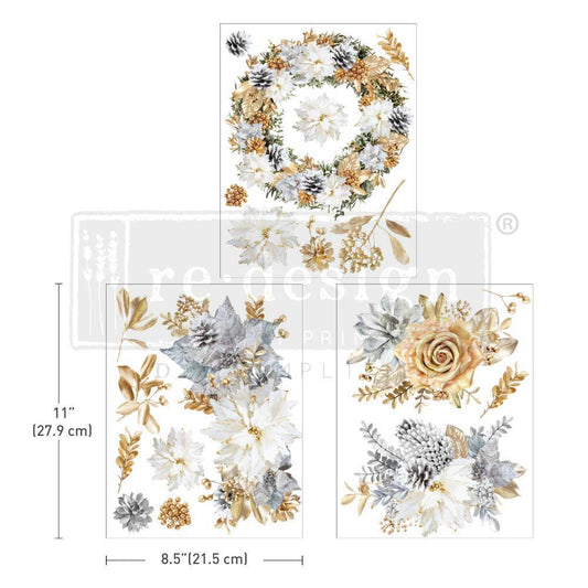 A Gilded Moment - 3 sheets - 21.5cm x 27.9cm each by Redesign Decor Transfer Decal - Furniture Transfer - Baillea's Interiors -