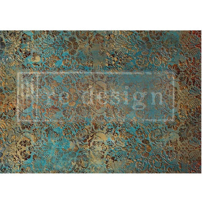 AGED PATINA - A1 Rice Paper for Decoupage - LARGE - 59.4cm x 84.1cm - Re-Design with Prima - Decoupage - Baillea's Interiors -