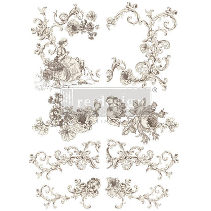 ALAINA TOILE - 24" x 35" - Redesign Decor Transfer Decal - Furniture Transfer - Baillea's Interiors -