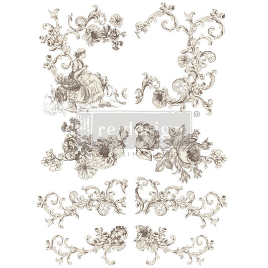 ALAINA TOILE - 24" x 35" - Redesign Decor Transfer Decal - Furniture Transfer - Baillea's Interiors -
