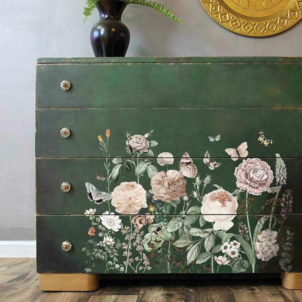 ALL THE FLOWERS - 24" x 35" - Redesign Decor Transfer Decal - Furniture Transfer - Baillea's Interiors -