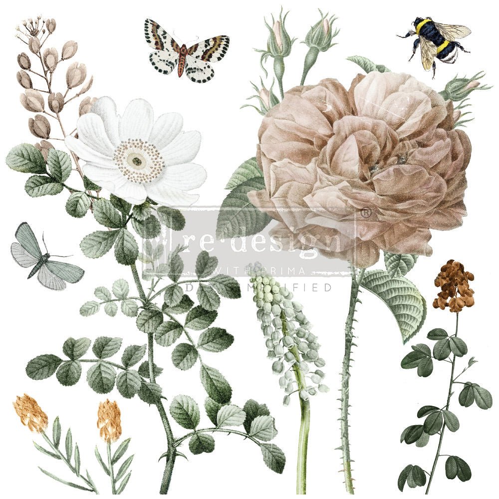AN AFTERNOON IN THE GARDEN - 30cm x 30cm - Redesign Decor Transfer Decal - Furniture Transfer - Baillea's Interiors -