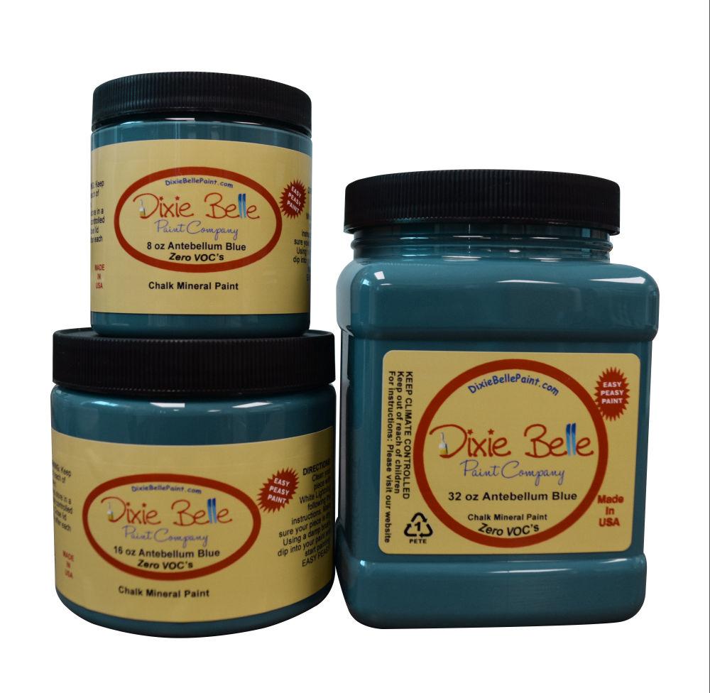 ANTEBELLUM BLUE - Dixie Belle - Dark Teal Mineral Chalk Paint - 118ml/4oz - 236ml/8oz - 473ml/16oz - 946ml - Paint - Chalk and Mineral - Baillea's Interiors -