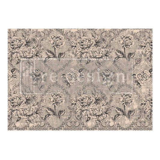 ANTIQUE LACES - A1 Rice Paper for Decoupage - LARGE - 59.4cm x 84.1cm - Re-Design with Prima - Decoupage - Baillea's Interiors -