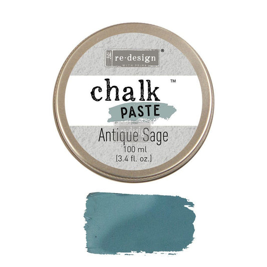 ANTIQUE SAGE Chalk Paste Re-Design with Prima, Mixed Media - Raised Stencil Medium, 100ml - Chalk Paste - Baillea's Interiors -