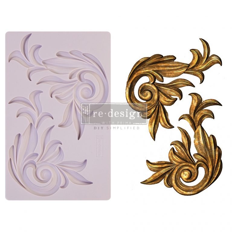 ANTIQUE SCROLLS Decor Mould Re-Design with Prima 8" x 5" - Moulds - Baillea's Interiors -