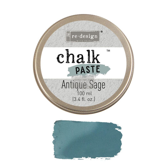 ANTIQUE SAGE Chalk Paste Re-Design with Prima, Mixed Media - Raised Stencil Medium, 100ml